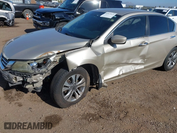 2014 Honda Accord LX with VIN 1HGCR2F34EA209843, listed as a IAAI auction lot 42073543 with 208,210 mi miles and . Bid and sale history available at carsss.com. Image 6.