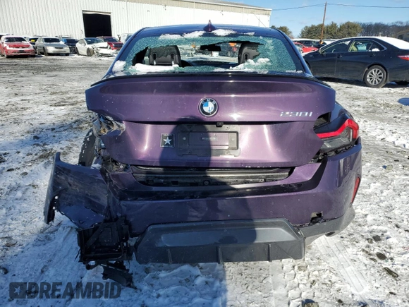 2022 BMW 2 Series 230i with VIN 3MW23CM00N8C66480, listed as a Copart auction lot 86876904 with 25,804 mi miles and Salvage Title. Bid and sale history available at carsss.com. Image 6.