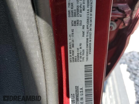 2021 Ram 1500 Limited with VIN 1C6SRFHT9MN633502, listed as a Copart auction lot 55673735 with 71,364 mi miles and Salvage title. Bid and sale history available at DreamBid. Image 13.