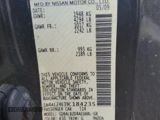 2009 Nissan Altima 2.5 S with VIN 1N4AL24E39C184235, listed as a Copart auction lot 51761725 with 230,377 mi miles and Salvage Title. Bid and sale history available at carsss.com. Image 12.