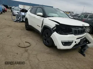 2019 Jeep Compass Altitude with VIN 3C4NJCBB4KT618673, listed as a Copart auction lot 51801955 with 104,784 mi miles and Salvage title. Bid and sale history available at DreamBid. Image 12.