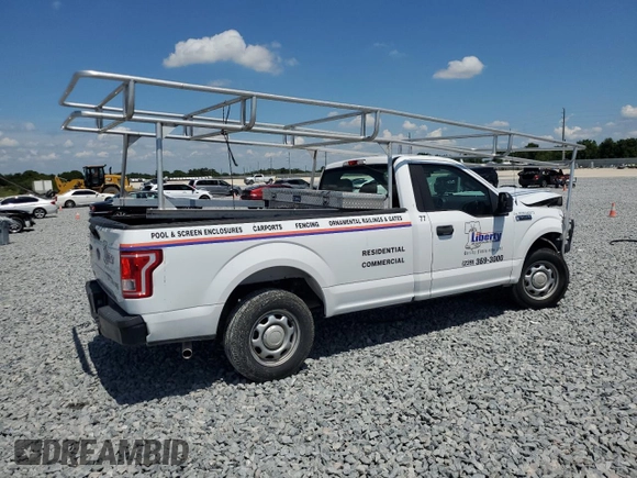 2017 Ford F-150 XL with VIN 1FTMF1C89HKE53850, listed as a Copart auction lot 50959155 with 166,647 mi miles and Salvage Title. Bid and sale history available at carsss.com. Image 3.