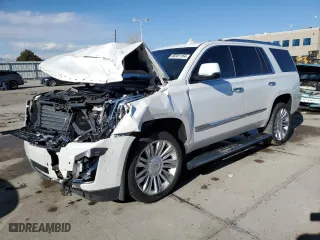2019 Cadillac Escalade Platinum with VIN 1GYS4DKJ7KR277778, listed as a Copart auction lot 80351154 with 64,325 mi miles and Salvage Title. Bid and sale history available at carsss.com. Image 1.
