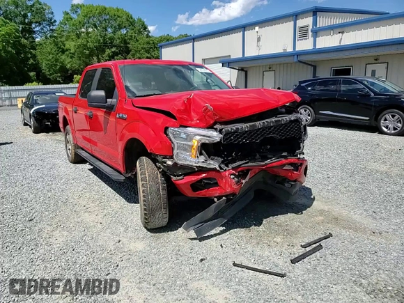 2019 Ford F-150 XL with VIN 1FTEW1E43KKE28982, listed as a Copart auction lot 58302285 with 101,707 mi miles and Salvage title. Bid and sale history available at DreamBid. Image 14.