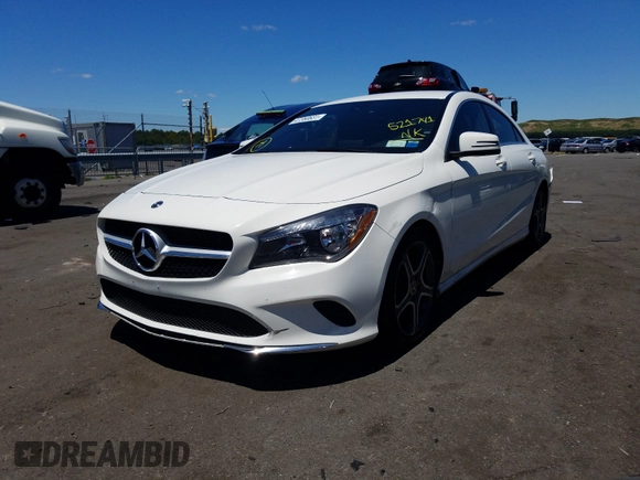 2018 Mercedes-Benz CLA with VIN WDDSJ4GB6JN521741, listed as a Copart auction lot 47350631 with 0 mi miles. Bid and sale history available at carsss.com. Image 2.