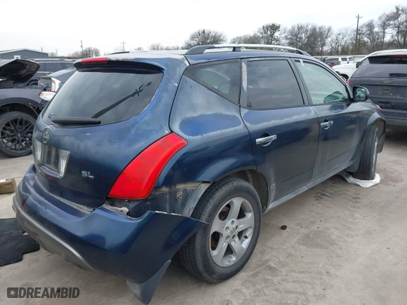 2003 Nissan Murano SL with VIN JN8AZ08T83W104170, listed as a IAAI auction lot 41576161 with 165,328 mi miles. Bid and sale history available at carsss.com. Image 4.