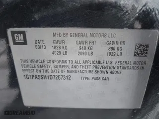 2013 Chevrolet Cruze LS with VIN 1G1PA5SH1D7267312, listed as a IAAI auction lot 41052844 with 181,905 mi miles. Bid and sale history available at carsss.com. Image 9.