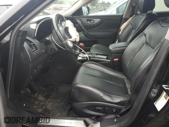 2015 Infiniti QX70 with VIN JN8CS1MW0FM482227, listed as a Copart auction lot 56796535 with 139,531 mi miles and Salvage title. Bid and sale history available at DreamBid. Image 7.