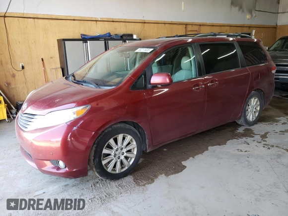 2012 Toyota Sienna XLE AAS with VIN 5TDYK3DC5CS187675, listed as a Copart auction lot 55211635 with 328,972 mi miles and Clean Title. Bid and sale history available at DreamBid. Image 1.