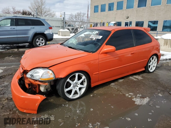 1996 Honda Civic CX with VIN 2HGEJ6329TH119752, listed as a Copart auction lot 45760035 with 191,895 mi miles and Salvage Title. Bid and sale history available at carsss.com. Image 1.