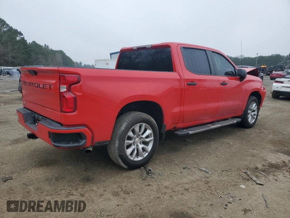 2022 Chevrolet Silverado 1500 Custom with VIN 3GCPWBEK3NG174845, listed as a Copart auction lot 43876995 with 40,868 mi miles and Salvage Title. Bid and sale history available at DreamBid. Image 3.