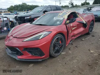 2021 Chevrolet Corvette 3LT with VIN 1G1YC2D43M5114255, listed as a Copart auction lot 66332224 with 16,582 mi miles and Salvage Title. Bid and sale history available at carsss.com. Image 1.