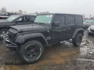 2018 Jeep Wrangler JK Unlimited Sport S with VIN 1C4BJWDG4JL850407, listed as a Copart auction lot 81468644 with 82,511 mi miles and Salvage Title. Bid and sale history available at carsss.com. Image 1.