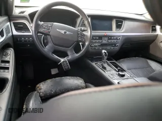 2017 Genesis G80 3.8L with VIN KMHGN4JE6HU189545, listed as a Copart auction lot 76204354 with 0 mi miles and Salvage Title. Bid and sale history available at carsss.com. Image 8.