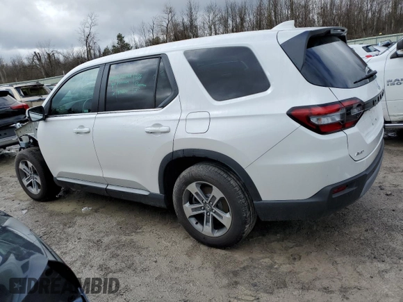 2023 Honda Pilot EX-L 7 Passenger with VIN 5FNYG1H57PB045596, listed as a Copart auction lot 46602654 with 5,435 mi miles and Non Repairable. Bid and sale history available at carsss.com. Image 2.
