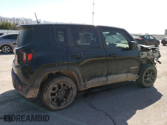 2023 Jeep Renegade Latitude with VIN ZACNJDB10PPP26815, listed as a Copart auction lot 48479055 with 11,393 mi miles and Salvage Title. Bid and sale history available at carsss.com. Image 3.