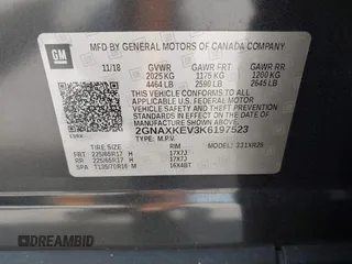 2019 Chevrolet Equinox LT with VIN 2GNAXKEV3K6197523, listed as a IAAI auction lot 42392477 with 63,218 mi miles and . Bid and sale history available at DreamBid. Image 9.