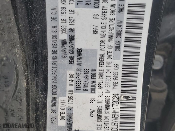 2017 Toyota Yaris iA with VIN 3MYDLBYV6HY172024, listed as a Copart auction lot 49449565 with 112,670 mi miles and Salvage Title. Bid and sale history available at carsss.com. Image 12.