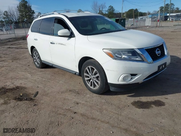 2016 Nissan Pathfinder S with VIN 5N1AR2MN8GC655622, listed as a IAAI auction lot 41422353 with 128,073 mi miles. Bid and sale history available at carsss.com. Image 1.