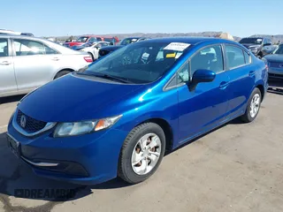 2014 Honda Civic Sedan LX with VIN 19XFB2F58EE260616, listed as a IAAI auction lot 41849697 with 148,757 mi miles. Bid and sale history available at carsss.com. Image 2.