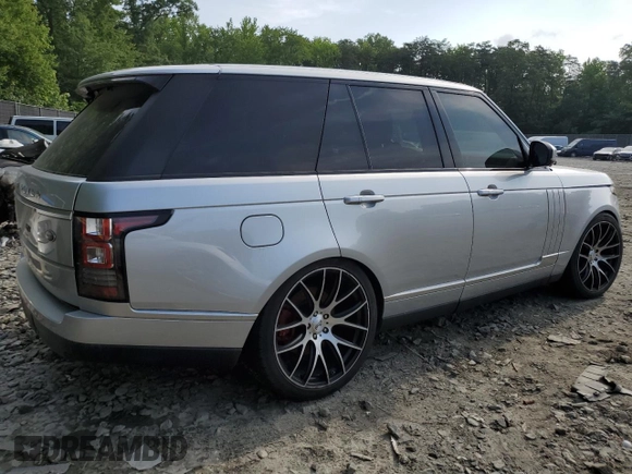 2014 Land Rover Range Rover HSE with VIN SALGS2WF1EA164710, listed as a Copart auction lot 59882265 with 138,163 mi miles and Salvage title. Bid and sale history available at DreamBid. Image 3.
