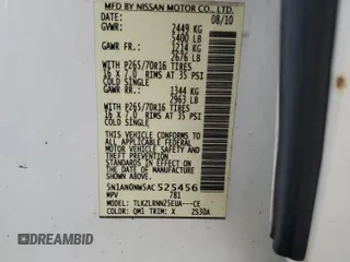 2010 Nissan Xterra S z VIN 5N1AN0NW5AC525456, wystawiony jako Copart lot #56545885 z przebiegiem 179 765 mil mil oraz Tytuł czysty. Historia ofert i sprzedaży dostępna na DreamBid. Obrazek 13.