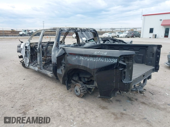 2021 Chevrolet Silverado 1500 RST with VIN 3GCPWDED5MG330038, listed as a IAAI auction lot 41335083 with Not Provided miles. Bid and sale history available at carsss.com. Image 3.