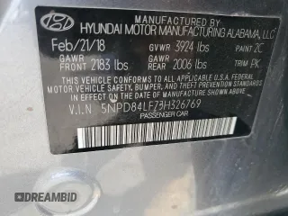 2018 Hyundai Elantra SEL z VIN 5NPD84LF7JH326769, wystawiony jako Copart lot #46845995 z przebiegiem 144 175 mil mil oraz Szkoda całkowita • Salvage title. Historia ofert i sprzedaży dostępna na DreamBid. Obrazek 14.