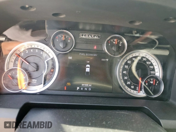 2014 Ram 1500 Big Horn with VIN 1C6RR7LT9ES452415, listed as a Copart auction lot 61261995 with 201,309 mi miles and Salvage title. Bid and sale history available at DreamBid. Image 9.