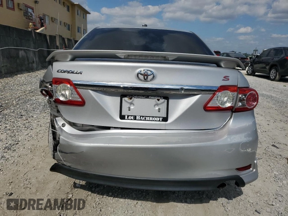 2011 Toyota Corolla L with VIN 2T1BU4EE9BC617463, listed as a Copart auction lot 53572855 with 136,542 mi miles and Salvage Title. Bid and sale history available at carsss.com. Image 6.
