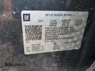 2018 GMC Acadia SLE with VIN 1GKKNRLA7JZ181313, listed as a Copart auction lot 79392514 with 87,353 mi miles and Salvage title. Bid and sale history available at DreamBid. Image 13.