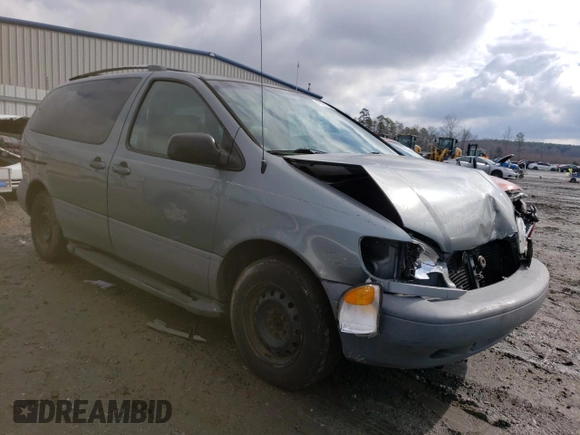 2000 Toyota Sienna LE with VIN 4T3ZF13C7YU235777, listed as a Copart auction lot 43792734 with 223,722 mi miles and Salvage Title. Bid and sale history available at carsss.com. Image 4.