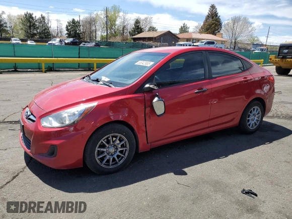 2013 Hyundai Accent GLS with VIN KMHCT4AE8DU365641, listed as a Copart auction lot 55042985 with 184,268 mi miles and Non Repairable. Bid and sale history available at carsss.com. Image 1.