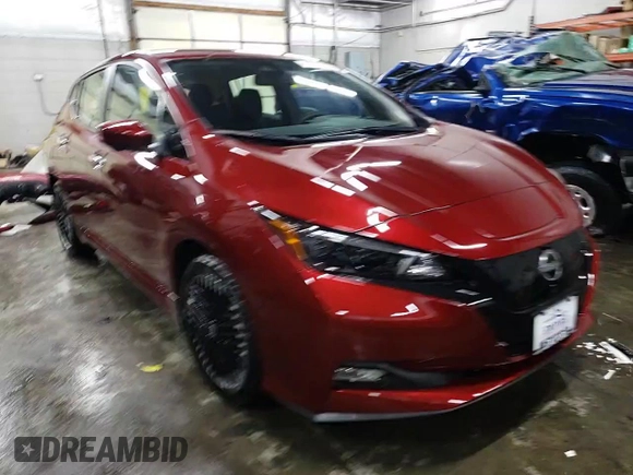 2025 Nissan LEAF SV Plus with VIN 1N4CZ1CV8SC558461, listed as a Copart auction lot 42173305 with 2,191 mi miles and Salvage Title. Bid and sale history available at carsss.com. Image 14.