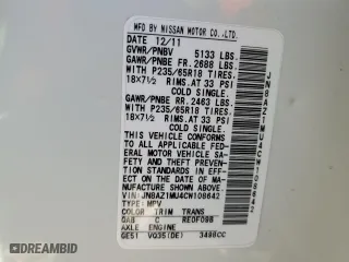 2012 Nissan Murano S with VIN JN8AZ1MU4CW108642, listed as a Copart auction lot 48563965 with 271,908 mi miles and Salvage Title. Bid and sale history available at carsss.com. Image 16.