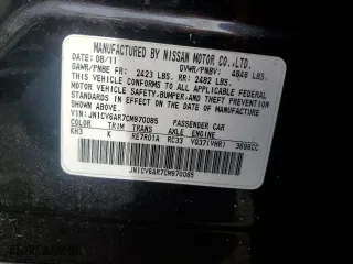 2012 Infiniti G37 Sedan x with VIN JN1CV6AR7CM970085, listed as a Copart auction lot 51893835 with 115,285 mi miles and Salvage Title. Bid and sale history available at carsss.com. Image 13.