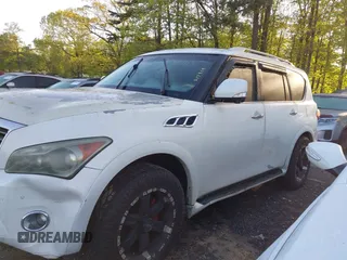 2012 Infiniti QX56 7-passenger with VIN JN8AZ2NF8C9517909, listed as a IAAI auction lot 41982636 with 186,422 mi miles. Bid and sale history available at carsss.com. Image 14.