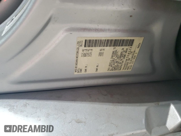 2021 Nissan Maxima SV with VIN 1N4AA6CV1MC514123, listed as a Copart auction lot 49128005 with 86,676 mi miles and Salvage Title. Bid and sale history available at DreamBid. Image 13.