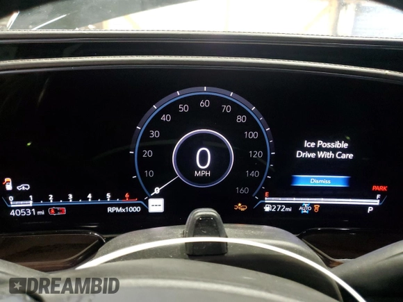 2021 Cadillac Escalade Sport Platinum with VIN 1GYS4GKL7MR338004, listed as a Copart auction lot 44308885 with 40,531 mi miles and Salvage title. Bid and sale history available at DreamBid. Image 9.