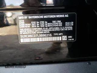 2020 BMW X5 xDrive40i with VIN 5UXCR6C07L9B86316, listed as a Copart auction lot 36784833 with 0 mi miles. Bid and sale history available at carsss.com. Image 13.