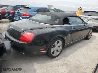 2007 Bentley Continental GT with VIN SCBDR33W97C045720, listed as a Copart auction lot 76321974 with 0 mi miles and Salvage Title. Bid and sale history available at carsss.com. Image 3.