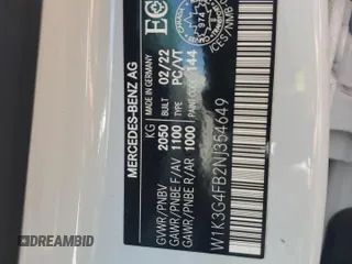 2022 Mercedes-Benz A 220 z VIN W1K3G4FB2NJ354649, wystawiony jako Copart lot #53559735 z przebiegiem Nie podano mil oraz Nie do naprawy • Non repairable. Historia ofert i sprzedaży dostępna na DreamBid. Obrazek 13.