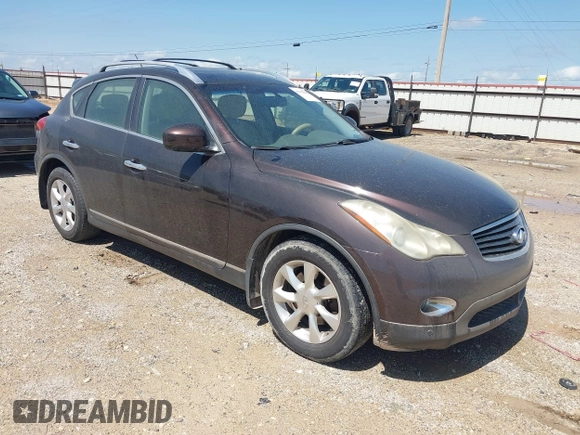 2010 Infiniti EX Journey with VIN JN1AJ0HR0AM757790, listed as a IAAI auction lot 42142688 with 182,619 mi miles. Bid and sale history available at carsss.com. Image 1.