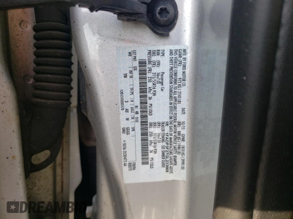 2016 Ford Focus SE с VIN 1FADP3F27GL233668, выставлен на аукционе Copart как лот 54969525 с пробегом 164 581 миль миль и Списание • Salvage title. История ставок и продаж доступна на DreamBid. Изображение 12.