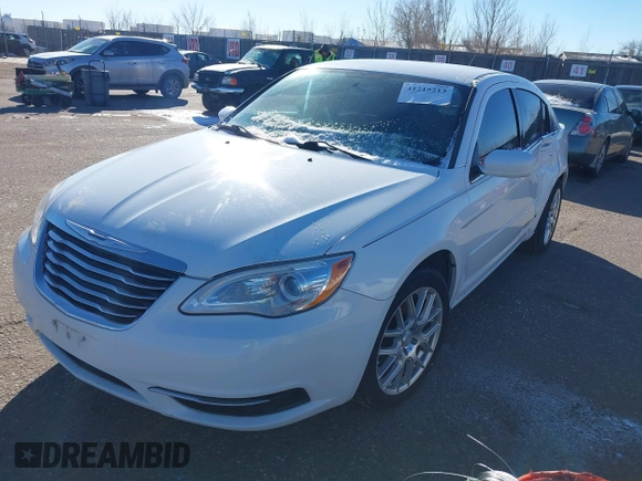 2012 Chrysler 200 LX with VIN 1C3CCBAB4CN317548, listed as a IAAI auction lot 41215213 with 140,497 mi miles. Bid and sale history available at carsss.com. Image 2.