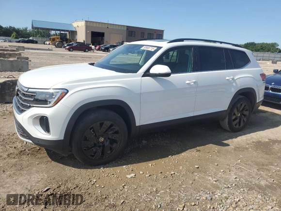 2024 Volkswagen Atlas SE with VIN 1V2JR2CA4RC579336, listed as a Copart auction lot 58968715 with 18 mi miles and Salvage title. Bid and sale history available at DreamBid. Image 1.