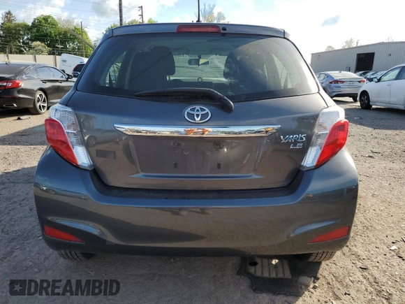 2013 Toyota Yaris L with VIN JTDKTUD32DD547099, listed as a Copart auction lot 54653615 with 153,439 mi miles and Salvage Title. Bid and sale history available at DreamBid. Image 6.