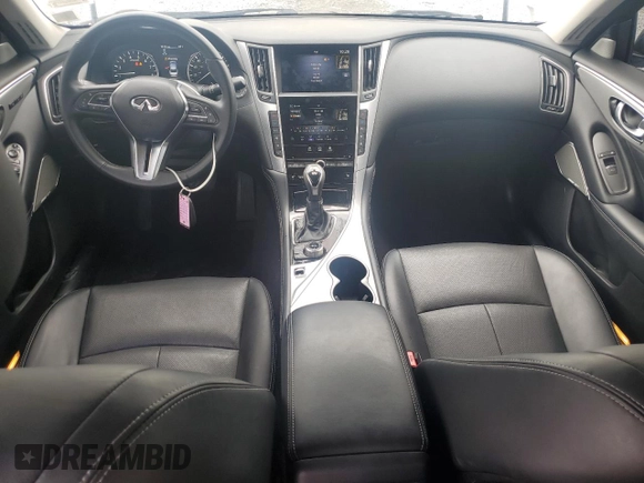 2022 Infiniti Q50 Luxe with VIN JN1EV7BR7NM340678, listed as a Copart auction lot 53838185 with 36,834 mi miles and Salvage title. Bid and sale history available at DreamBid. Image 8.