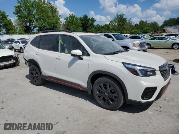 2021 Subaru Forester Special Sports with VIN JF2SKARC0MH572586, listed as a Copart auction lot 60307685 with 33,896 mi miles and Salvage title. Bid and sale history available at DreamBid. Image 4.