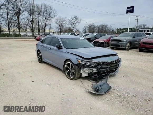 2022 Honda Accord Sedan Sport SE with VIN 1HGCV1F49NA028073, listed as a Copart auction lot 47357335 with 0 mi miles and Salvage Title. Bid and sale history available at carsss.com. Image 10.
